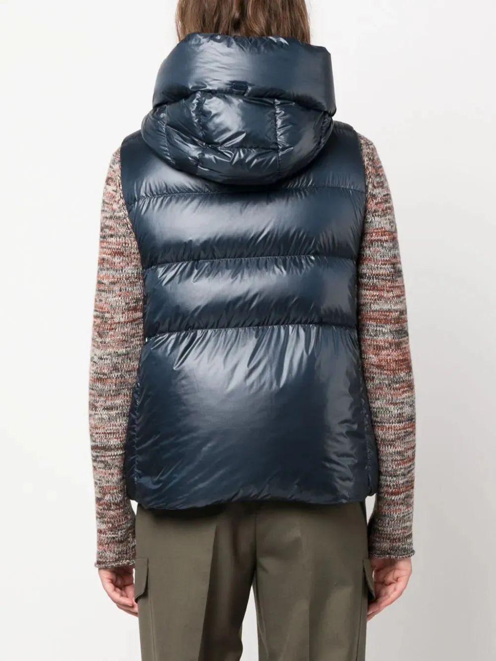 Blue Padded Hooded Vest