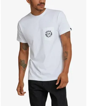 Camiseta con bolsillo Deus Ex Machina Deus Logo Blanca 