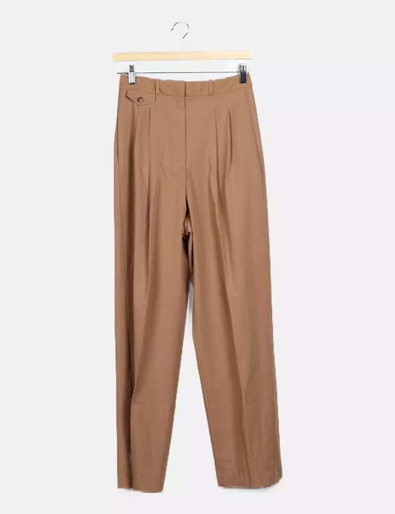 Mango camel basic pants